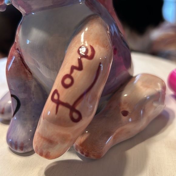 Vintage 2003 XO (Hugs and Kisses) FANCY Ceramic Kitty Cat Figurine Amy Lacombe - Picture 8 of 12